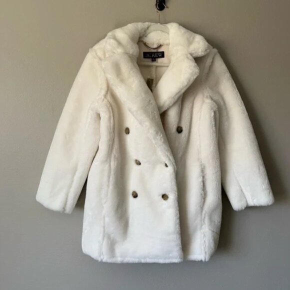 J. Crew Faux Fur Pea Coat - Picture 4 of 8